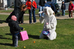 Easter Egg Hunt on the lawn