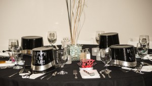 A table set for new year's eve