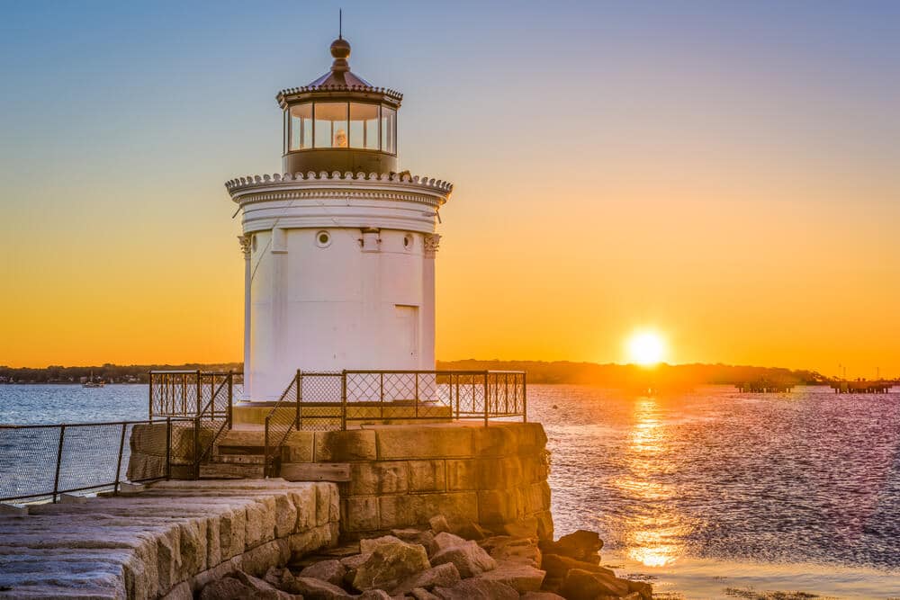 Photo of Bug Light, One of the Prettiest Maine Lighthouses.
