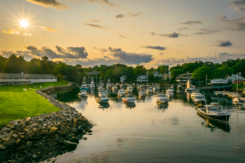 Photo of the Marina at Dusk in Ogunquit, Maine.