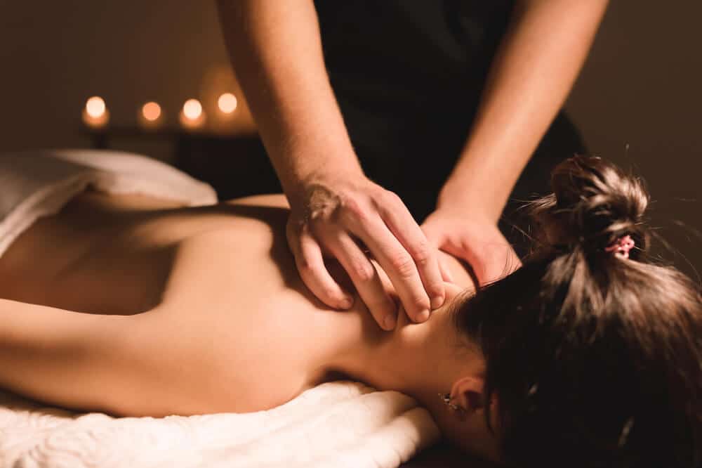 Photo of a Woman Receiving a Massage at Our Ogunquit Spa.