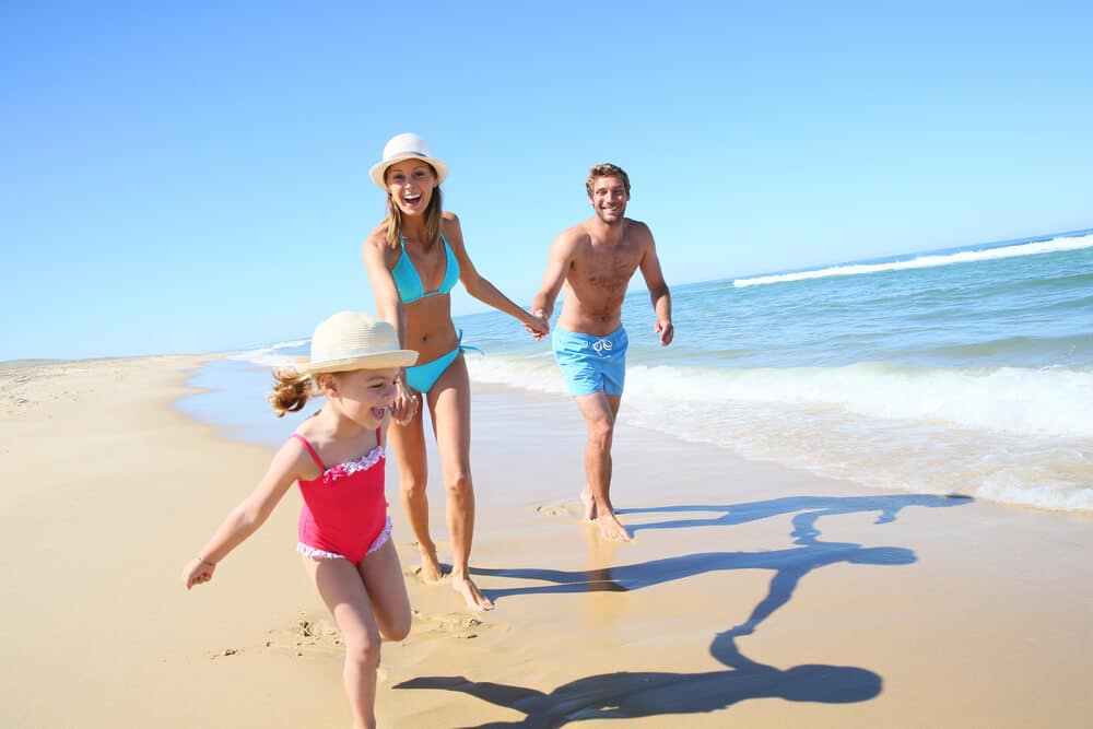 Photo of a Family on the Beach in Ogunquit.